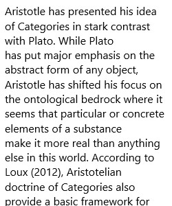 Essay on Aristotle's Categories